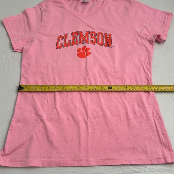Port and Co Clemson University pink and orange logo t-shirt - Picture 9 of 11